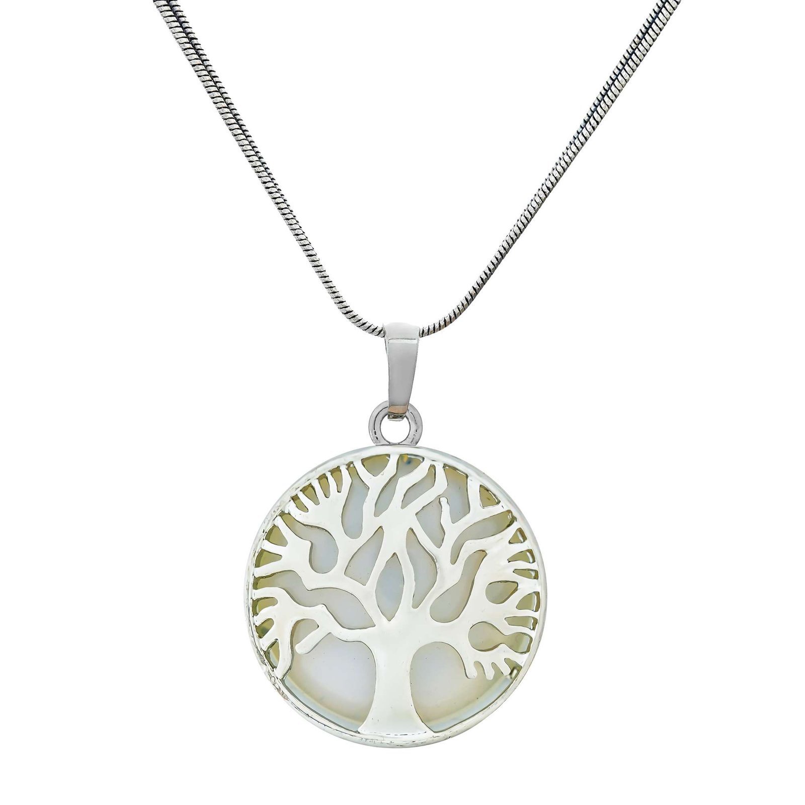 Crystal Tree of Life Pendant Simple White crystal Mineral Jewellery for Men Women Pendulum Necklace Family Tree Necklace Tree of Life Gemstone White crystal